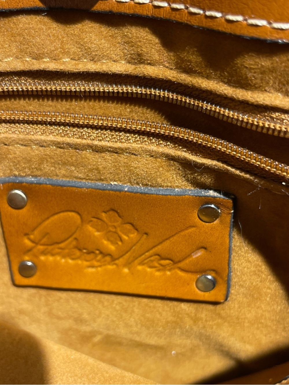 Patricia Nash Natural Straw Purse with Brown Leather Accent - Picture 4 of 7